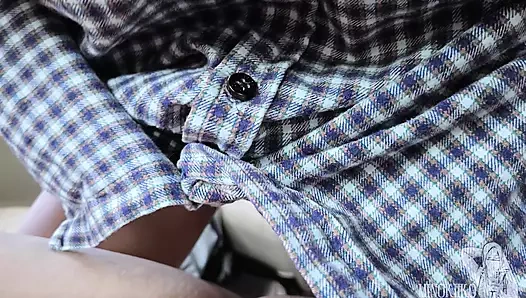 Моя невестка в хиджабе просит секса в машине и получила сперму внутрь - Minokiiko