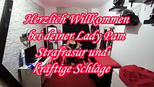 Bestrafungsbestrafung der rasur und starke schläge