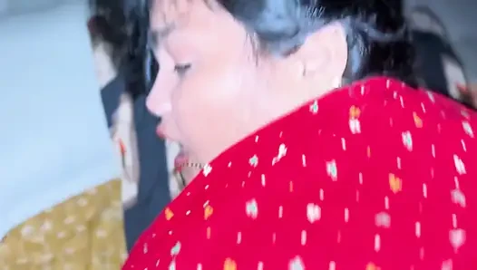 My Hot Indian Wife in Red Saree Seduced Me for Full Night Wild Ride