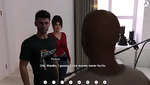 A Volatile Marriage 5 Victor crot di wajah pelacurnya saat berbicara dengan Felicia. Adam touch pantat felicia selama pemotretan