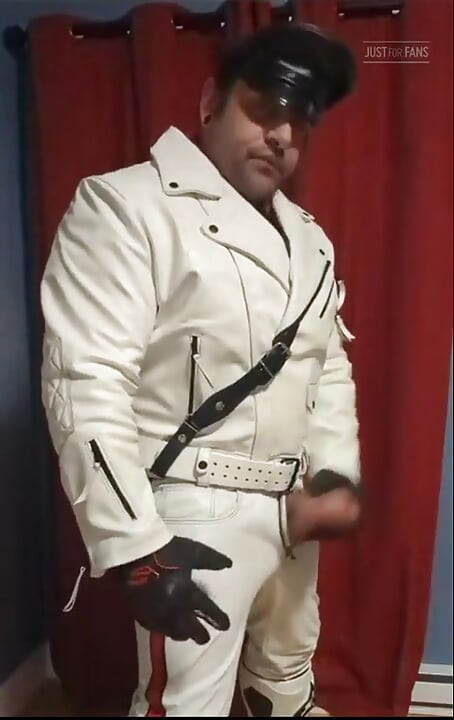 In Full White Leather Formals.