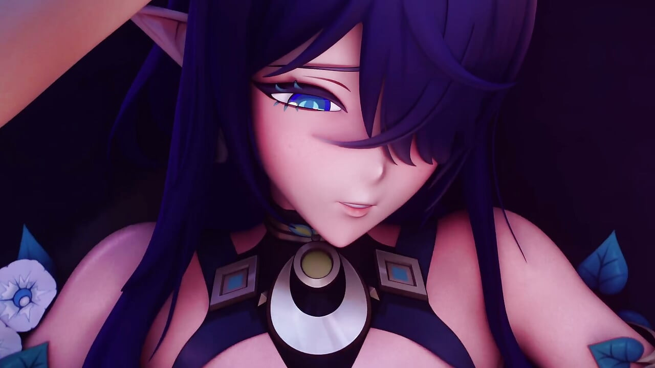 Genshin Impact - La ninfa ninfómana de uso libre Lauma (Animación 4K desnuda con sonido)