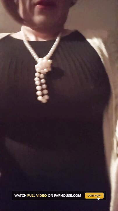 Crossdresser Boy Showing off His Curves in Front of the Mirror