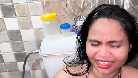 Stepmom Gets Wet with Step Stepson in Bathroom Secret Shower Sex