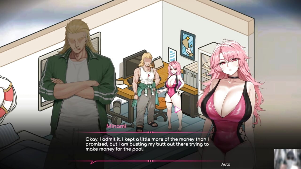 EP-4"LIFEGUARD HOLIC GAMEPLAY!NTR! HENTAI GAME! BF caught me and her gf fucking in his house.