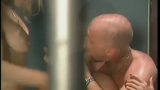 Slut watches her friend ride a hard cock in subway car