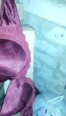 Mike Playing With My Pink Bra