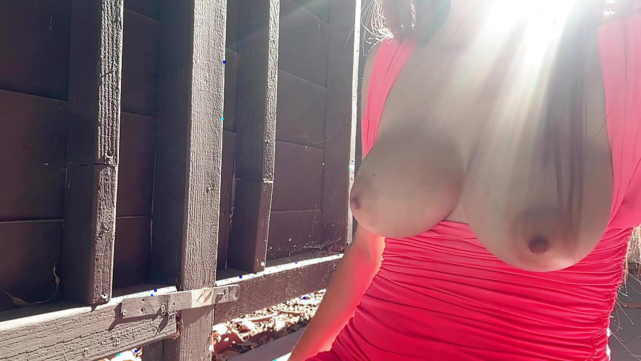 Italian Big Tits Milf Artemisia Love Hot Solo Boobs Bouncing Session Outdoor