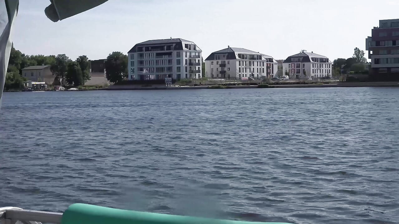 Old hunk fucks young tattooed and pierced brunette on his boat