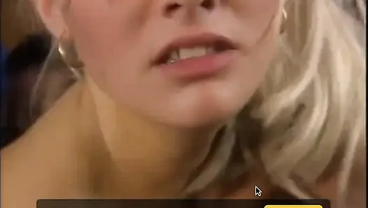 Sexy blonde petite double penetrated ass fucking threesome...cum in mouth