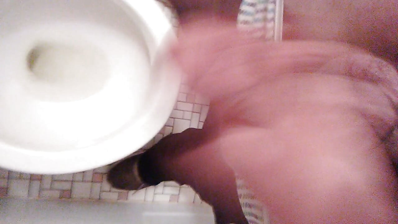 POV Transgirl Cumming at Camera While Pissing on Hand