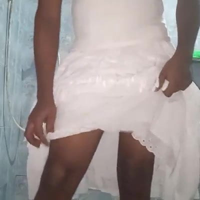 Crossdresser Ishani Ishani showing her new dress