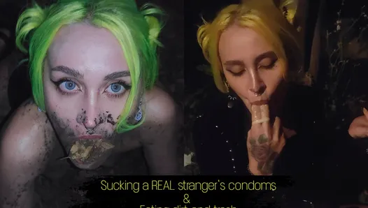 Sucking a real stranger