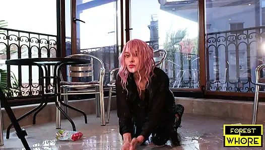 A crazy show with humiliation and an enema of urine and milk