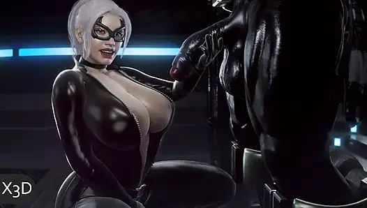 Black cat X Venom 3d animation