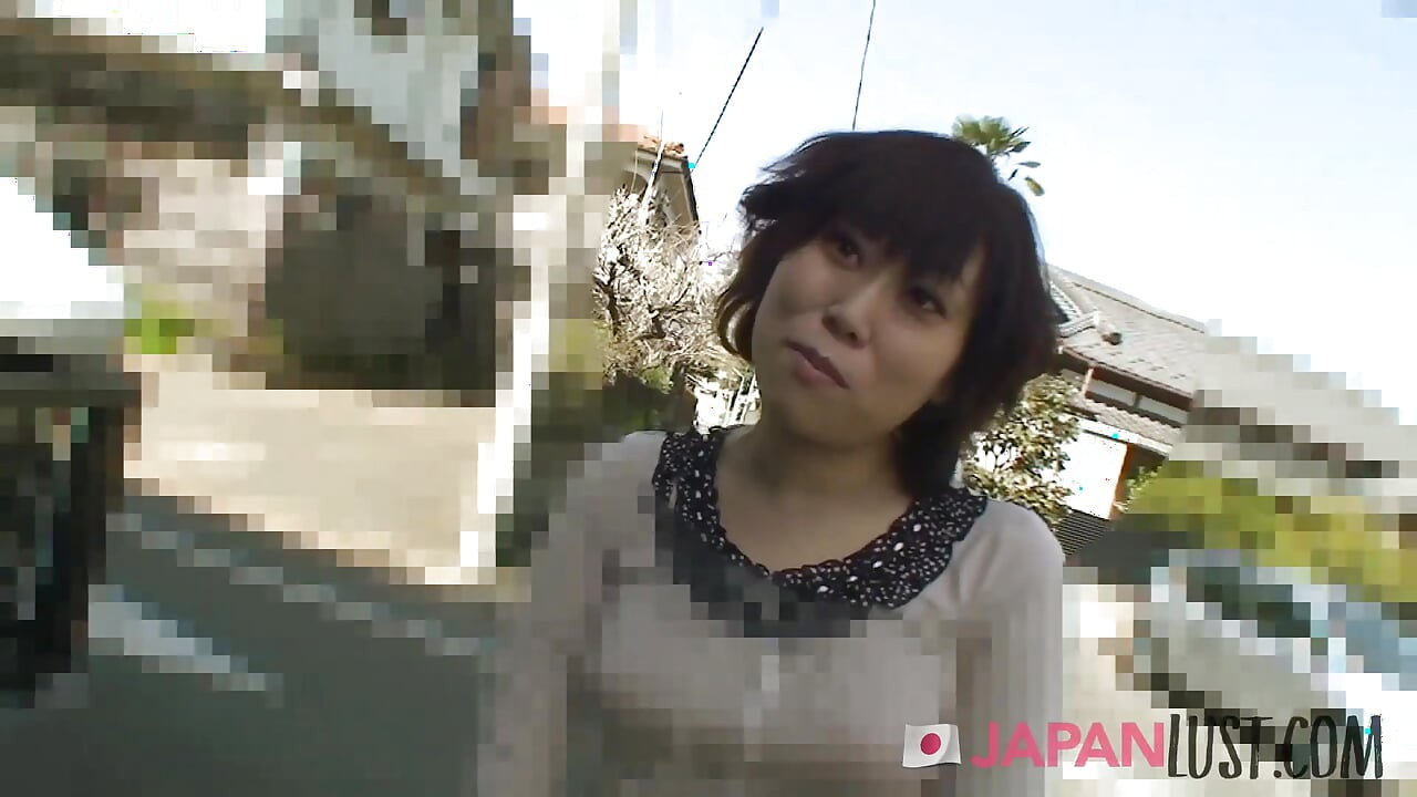 Cute japanese MILF hairy pussy filled with creampie POV