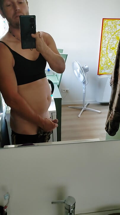 Hot boy women's clothes feminize funny lingerie wanks until great horny cumshot sperm 3FTBouch