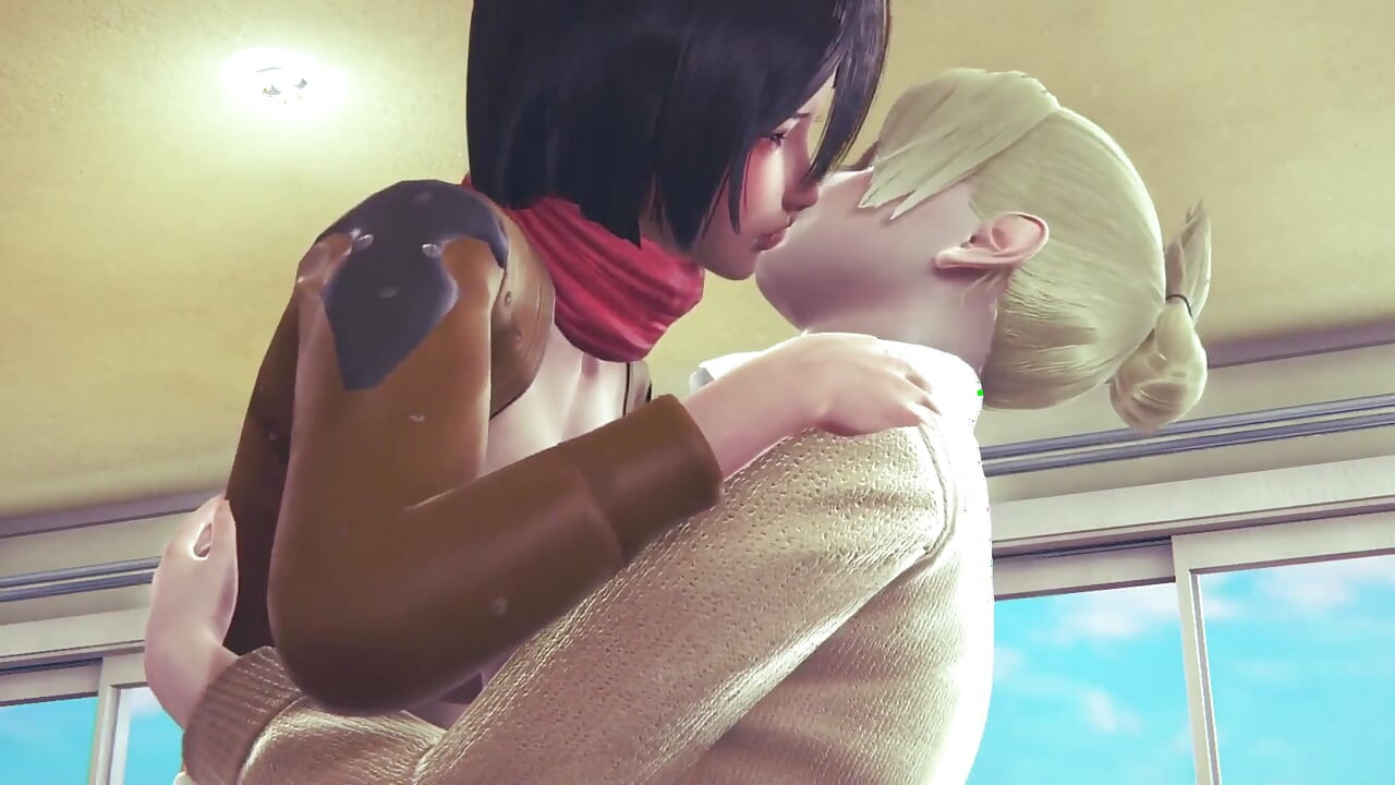 Futa Mikasa Sex with Historia - Aot Hentai