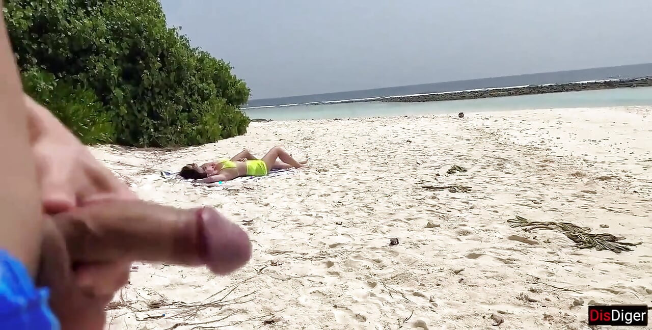 Pervert Jerks off Busty MILF and Her Stepdaughter and Cums on Their Faces While They Sunbath