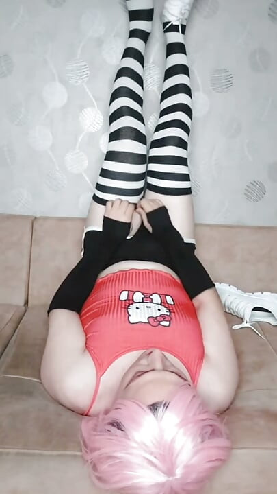 Acrobatic Femboy Zebra लॉन्ग सॉक्स
