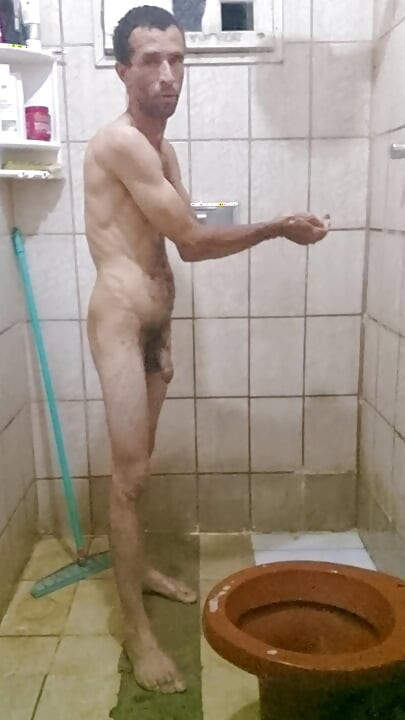 Me Taking a Shower with a Hard-on and Jerking off Until I Cum