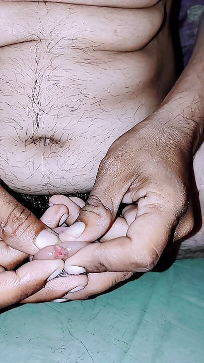 Massaged the penis with ice cream and enjoyed rubbing it on the ground.