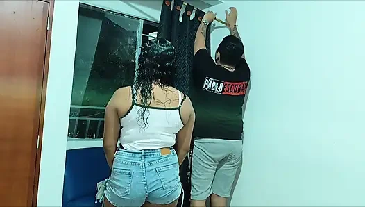 I Help My Neighbor Put up Her Window and Fuck Her Afterwards