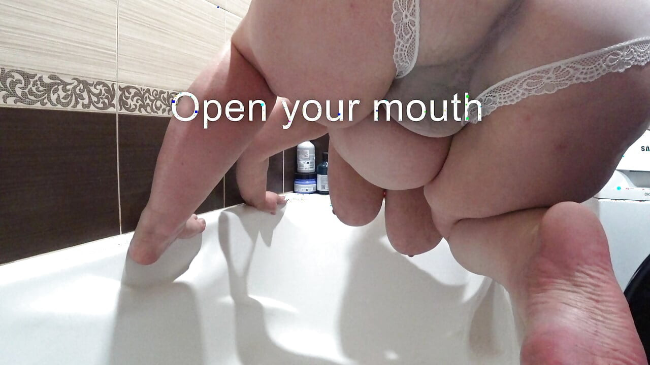 I Want to Piss on You. Mature MILF Urinates Through White Panties. Hairy Dirty Pussy Close-up