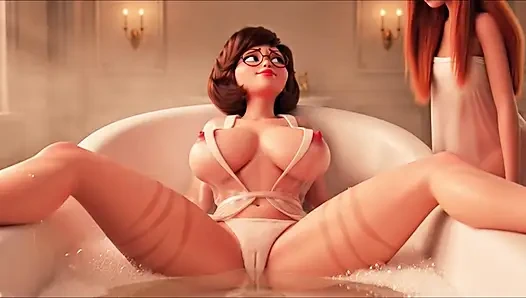 Velma и Daphne подчиняются своим глубочайшим бурным чувственным желаниям в горячих ваннах и страстных встречах