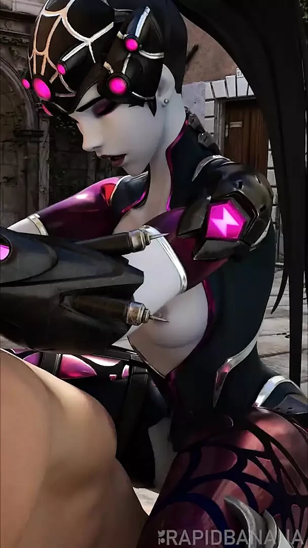 Horny widowmaker jumping on a dick in cowgirl pose