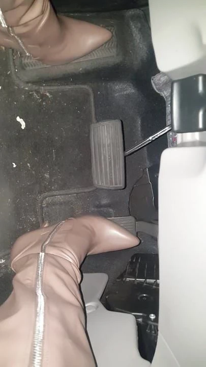 Driving with my boots on