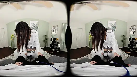 FORBVR - You Teaches This Cute GIrl How to Cum While Riding Your Dick POV