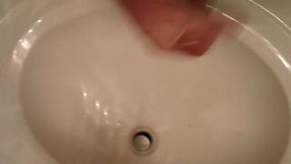 Huge cum in the sink