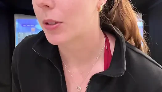 Trying to Golf in a Simulator with My Lush in! Trying Not to Cum While I Swing!