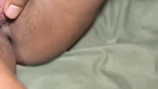 The boy called his girlfriend and romanced her.