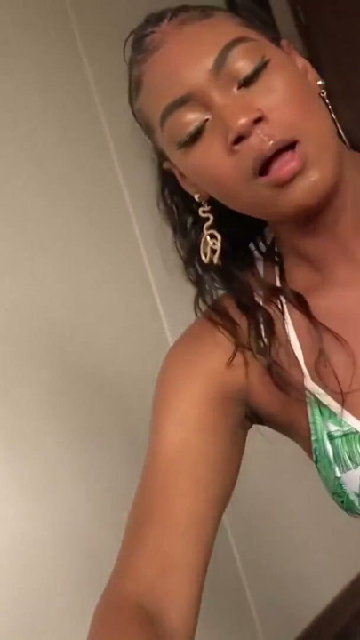 Smoking Hot Black IG Model Sucking a Huge Cock Like a Proper Goddess | Clip 2