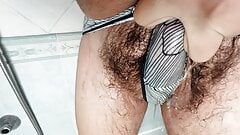 long pee in a female underwear