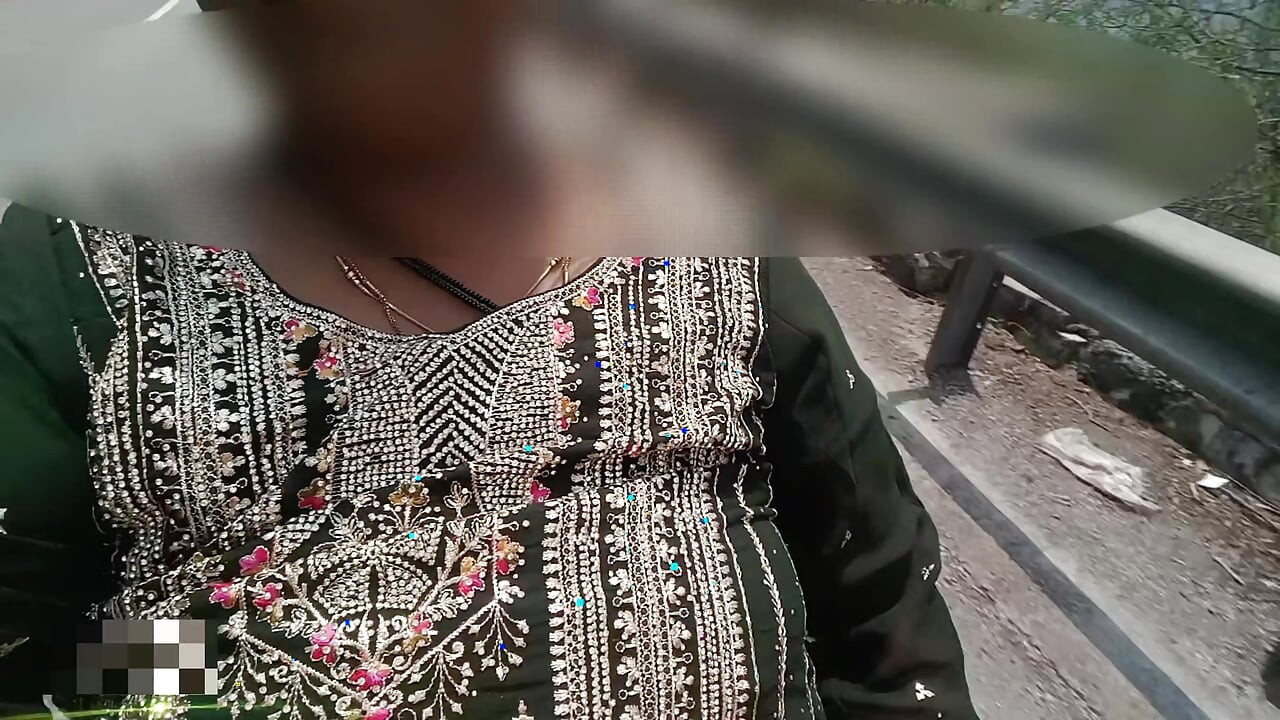 Bike Ride Boobs showing in public road and risk big natural boobs