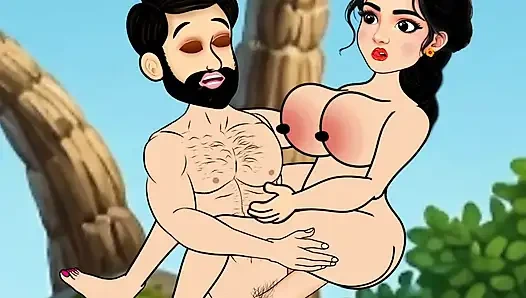 The husband and wife sat in the boat and went to the sea and there the husband fucked his wife with a big penis, a beautiful wife with big boobs.