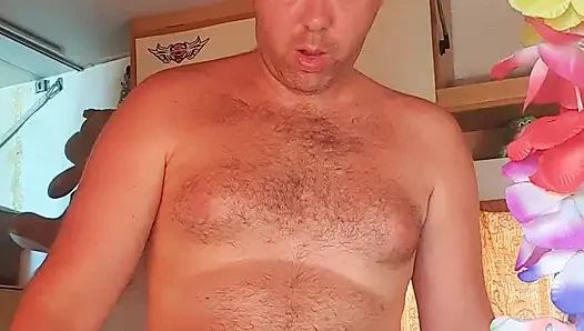 Nude boy in morning