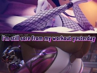Blacked waifu - Widow is sore from her workout