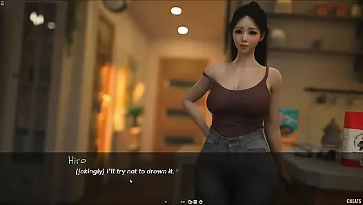 Japanese Stepmom Naked And Helps Injured Stepson Taking Shower