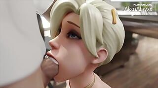 Mercy recibiendo una gran garganta