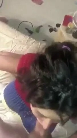 Big busty brunette feeding on cock