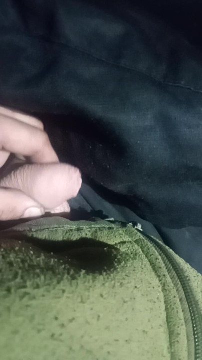 Jerking off in the photo