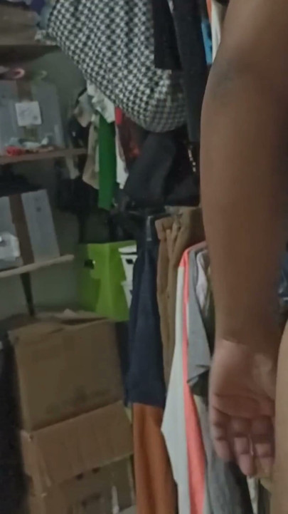 Sister-in-law cleaning the room in thong (7 part) | Clip 2
