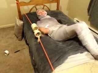 Encasement with feet ready for torture