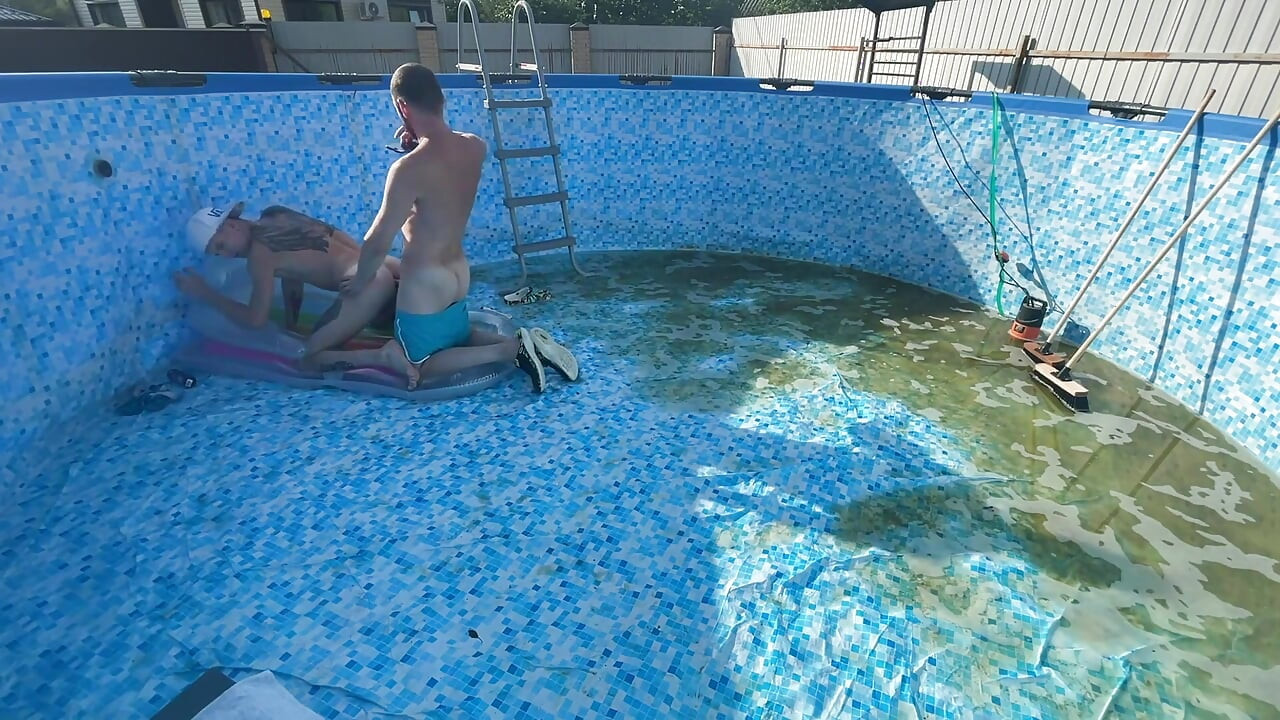 The Head of the House Fucked the New Pool Boy Right There