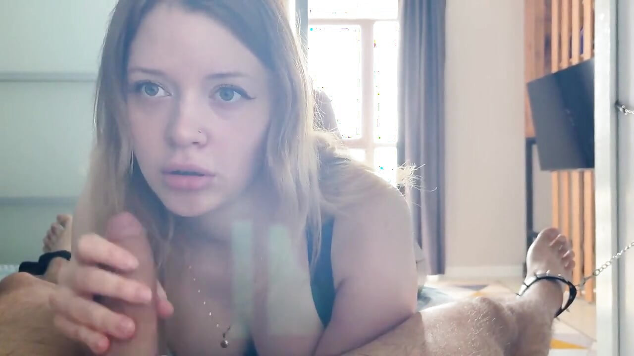 Dominatrix Makes Him Beg: Lost Bet Handjob, Blowjob & Grind