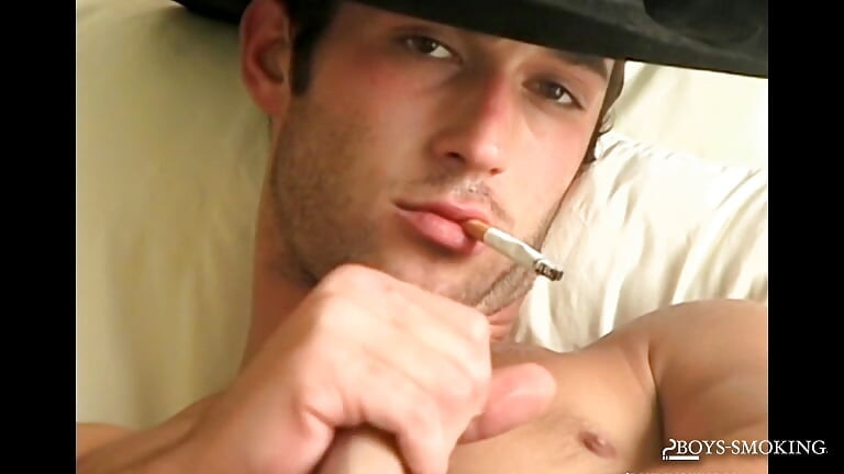 BoysSmoking: Handsome Cody Smokes While Performing A Hot Solo Masturbation